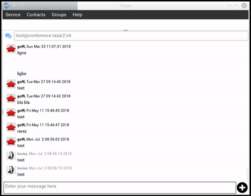 démonstration des capacités de séparation des widgets (split) de Cagou